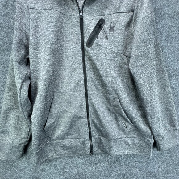 Spyder Jacket Mens Extra Large Gray Full Zip Performance Active‎ Outdoor Hiking - Picture 3 of 15